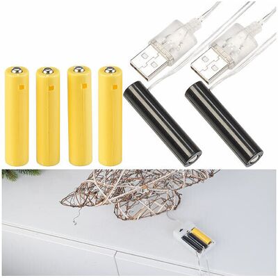 2 adaptateurs Usb Avec Piles Factices Aaa Pour Alimentation Continue - Revolt - Publicité 2 adaptateurs Usb Avec Piles Factices Aaa Pour Alimentation Continue - Revolt - Publicité