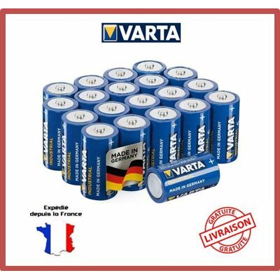 Piles C Lr14 Industrial Varta Mn1400 7800 Mah 1,5v Baby Alcalines Pack 20 - Publicité Piles C Lr14 Industrial Varta Mn1400 7800 Mah 1,5v Baby Alcalines Pack 20 - Publicité