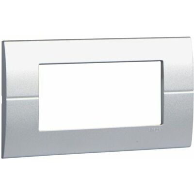 Hager Ws410t - 1 Plaque 4m Systo - Pose Horizontale - Entraxe 57mm - Titane - Publicité Hager Ws410t - 1 Plaque 4m Systo - Pose Horizontale - Entraxe 57mm - Titane - Publicité