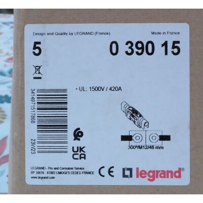 1x Legrand 0 390 15 Bloc De Jonction De Puissance Viking Pas 55mm. 039015. Publicité 1x Legrand 0 390 15 Bloc De Jonction De Puissance Viking Pas 55mm. 039015. Publicité