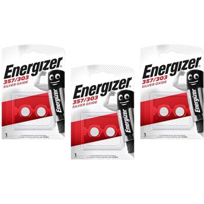 Energizer - 357/303 - Pile bouton - 1,55V - Publicité Energizer - 357/303 - Pile bouton - 1,55V - Publicité