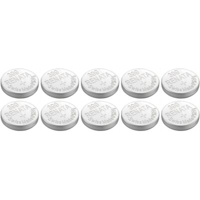 Renata - 399/SR927W - 55 mAh - 9,5 mm dia - Pile bouton - Publicité Renata - 399/SR927W - 55 mAh - 9,5 mm dia - Pile bouton - Publicité