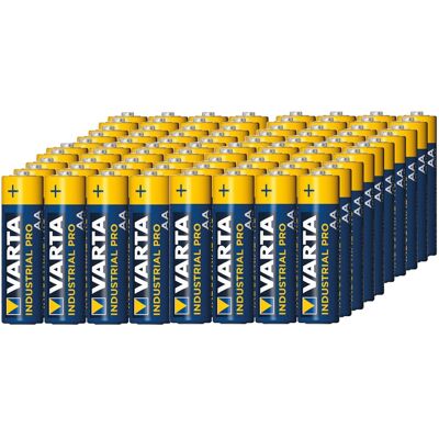 Varta Industrial Aa Lr06 Aa 80 Piles Alcalines 1,5 V - Publicité Varta Industrial Aa Lr06 Aa 80 Piles Alcalines 1,5 V - Publicité