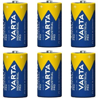 6 Piles R-14 Lr14 C 1,5 V Alcalines Varta Industrial Pro - Publicité 6 Piles R-14 Lr14 C 1,5 V Alcalines Varta Industrial Pro - Publicité
