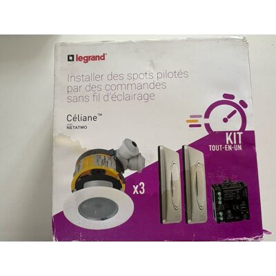 Kit Legrand Céliane Netatmo 3 Spots Led Pilotés + 2 Commandes Sans Fil Neuf - Publicité Kit Legrand Céliane Netatmo 3 Spots Led Pilotés + 2 Commandes Sans Fil Neuf - Publicité