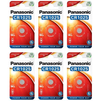 Pile bouton Panasonic CR-1025EL/1B-6 - Lithium 3V - Publicité Pile bouton Panasonic CR-1025EL/1B-6 - Lithium 3V - Publicité
