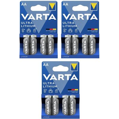 Varta - LR6/AA - Pack de 4 - 3 blister - Piles - Publicité Varta - LR6/AA - Pack de 4 - 3 blister - Piles - Publicité