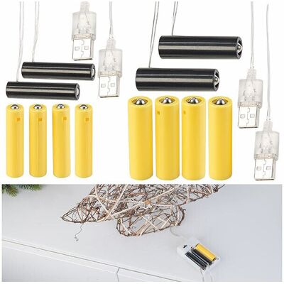 4 adaptateurs Usb Avec Piles Factices Aa/aaa Pour Alimentation Continue - Revolt - Publicité 4 adaptateurs Usb Avec Piles Factices Aa/aaa Pour Alimentation Continue - Revolt - Publicité