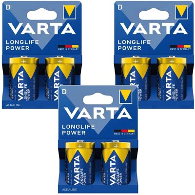 Varta Longlife Power D Lr20 1,5 V - 2 Piles Alcalines - Publicité Varta Longlife Power D Lr20 1,5 V - 2 Piles Alcalines - Publicité