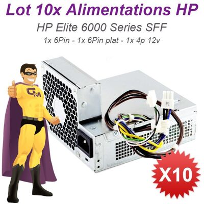 Lot 10x Alimentations Pc Hp Elite 6000 6005 6200 6300 Sff 611481-001 613762-001 - Publicité Lot 10x Alimentations Pc Hp Elite 6000 6005 6200 6300 Sff 611481-001 613762-001 - Publicité