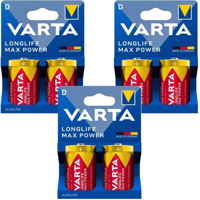 Varta Piles Alcalines D Lr20 1,5v Longlife Max Power X2 - Allemagne - Publicité Varta Piles Alcalines D Lr20 1,5v Longlife Max Power X2 - Allemagne - Publicité