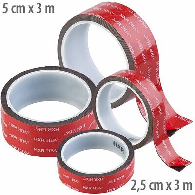 4 Rubans Adhésifs Acryliques Noirs - Pack - Agt - Publicité 4 Rubans Adhésifs Acryliques Noirs - Pack - Agt - Publicité