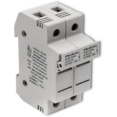 Sans Marque Base De Fusible Qoltec + Fusible Cc 2p 1000 V 20 A 10 X 38 Solaire - Publicité Sans Marque Base De Fusible Qoltec + Fusible Cc 2p 1000 V 20 A 10 X 38 Solaire - Publicité