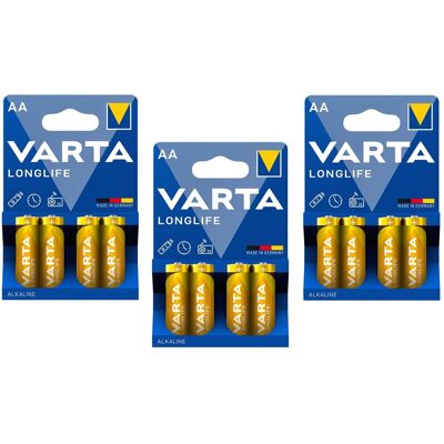 Varta - Longlife 4106 - AA - 12 pcs - Batterie - Publicité Varta - Longlife 4106 - AA - 12 pcs - Batterie - Publicité