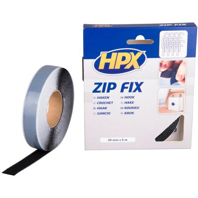 Ruban Auto-Agrippant Zip Fix (Crochet) - Noir 20mm X 5m Hpx - Publicité Ruban Auto-Agrippant Zip Fix (Crochet) - Noir 20mm X 5m Hpx - Publicité