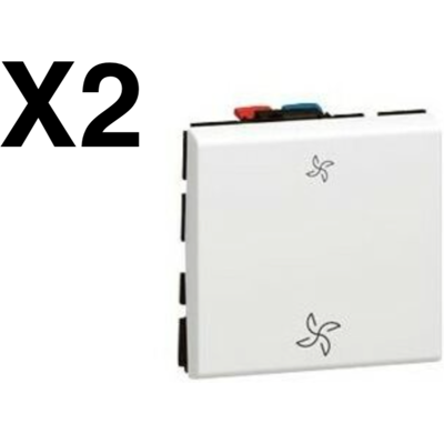 2 X Legrand 077027 - Va Et Vient Pour Vmc, 2 Modules, 10ax, Mosaic New - Publicité 2 X Legrand 077027 - Va Et Vient Pour Vmc, 2 Modules, 10ax, Mosaic New - Publicité