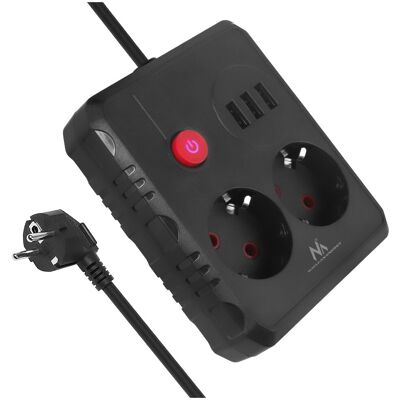 Maclean Energy Maclean Mce388 B Multiprise 2 Prises 3 Usb 2500w 3m Noir - Publicité Maclean Energy Maclean Mce388 B Multiprise 2 Prises 3 Usb 2500w 3m Noir - Publicité