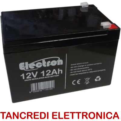 Electron Batterie Au Plomb 12v 12ah Ups Photovoltaïque Alarmes Antivol 12 Ampere 6dzm12 - Publicité Electron Batterie Au Plomb 12v 12ah Ups Photovoltaïque Alarmes Antivol 12 Ampere 6dzm12 - Publicité