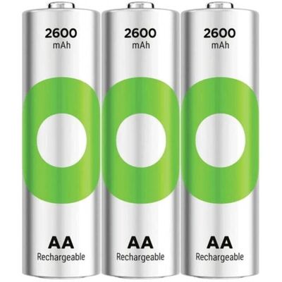 3x Gp Recyko Aa 2600mah Nimh Batteries Rechargeables 1.2v Hr6 Mignon - Publicité 3x Gp Recyko Aa 2600mah Nimh Batteries Rechargeables 1.2v Hr6 Mignon - Publicité