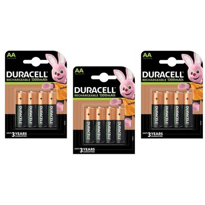Duracell AA NiMH 3x4-pack Batteries rechargeables - Publicité Duracell AA NiMH 3x4-pack Batteries rechargeables - Publicité