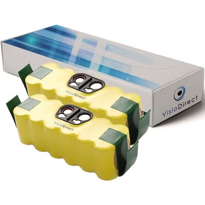 Visiodirect Lot De 2 Batteries Pour Irobot Auto Cleaner Intelligent Floor Vac 14.4v 4500mah - Publicité Visiodirect Lot De 2 Batteries Pour Irobot Auto Cleaner Intelligent Floor Vac 14.4v 4500mah - Publicité