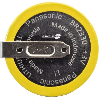 Panasonic Batterie À Bouton Br2330 3v À Souder Lithium 2 Connecteurs 180° - Publicité Panasonic Batterie À Bouton Br2330 3v À Souder Lithium 2 Connecteurs 180° - Publicité