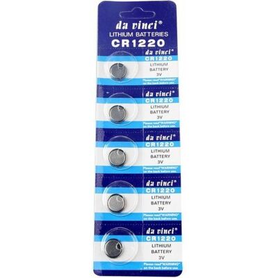 Da Vinci Lot De 50 Pile Bouton Cr1220 Lithium Batterie 3v - Date Péremption:12/2025 - Publicité Da Vinci Lot De 50 Pile Bouton Cr1220 Lithium Batterie 3v - Date Péremption:12/2025 - Publicité