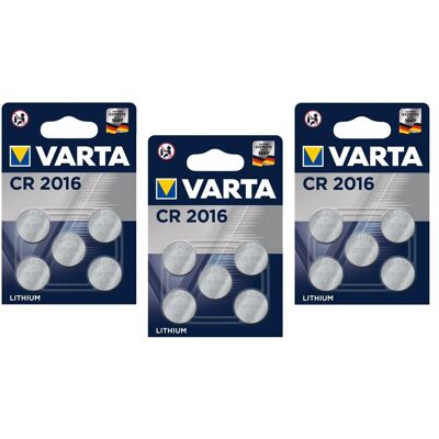 VARTA - CR2016 - 3V - 15 pièces - Batterie - Publicité VARTA - CR2016 - 3V - 15 pièces - Batterie - Publicité