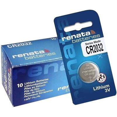 100 Piles Renata Cr2032 Exp 10/2029 Original Lithium Battery High Quality - Publicité 100 Piles Renata Cr2032 Exp 10/2029 Original Lithium Battery High Quality - Publicité