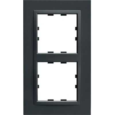 Plaque Verticale 2p Kallysta Épure Peinture Métal E71mm Carbone Hager Wkn828 - Publicité Plaque Verticale 2p Kallysta Épure Peinture Métal E71mm Carbone Hager Wkn828 - Publicité