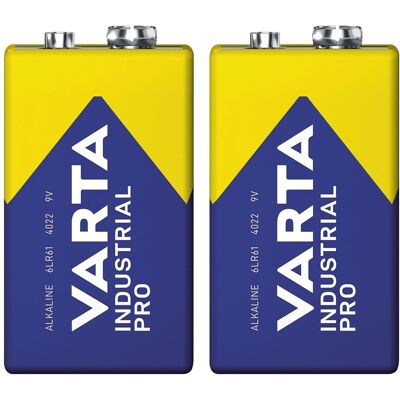 2x Piles Alcalines 9 V R-9 6lr61 Varta Industrial Pro - Publicité 2x Piles Alcalines 9 V R-9 6lr61 Varta Industrial Pro - Publicité