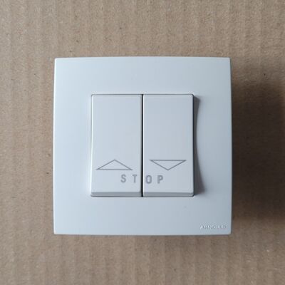 1 Double Poussoir + Stop Volet Roulant - Blanc - Espace Lumiere - Arnould 60521 - Publicité 1 Double Poussoir + Stop Volet Roulant - Blanc - Espace Lumiere - Arnould 60521 - Publicité