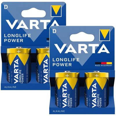 Piles Alcalines Varta Longlife Power D Lr20 1,5v - 2 Pièces - Publicité Piles Alcalines Varta Longlife Power D Lr20 1,5v - 2 Pièces - Publicité