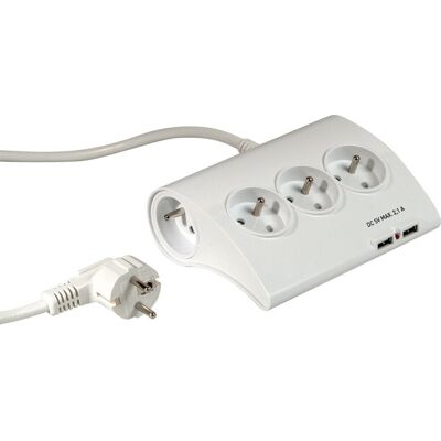 Revolt - Bloc Multiprise 5 Prises 2 USB - Power Strip - Publicité Revolt - Bloc Multiprise 5 Prises 2 USB - Power Strip - Publicité