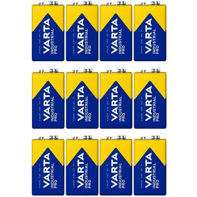 12x Piles Alcalines 6lr61 9 V 580 Mah Varta Industrial - Publicité 12x Piles Alcalines 6lr61 9 V 580 Mah Varta Industrial - Publicité