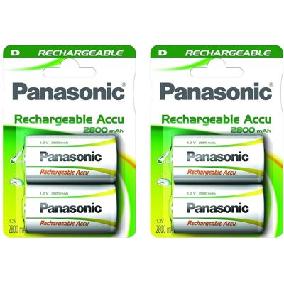 Lot de 2 piles rechargeables Panasonic - Pack de Batteries - Publicité Lot de 2 piles rechargeables Panasonic - Pack de Batteries - Publicité