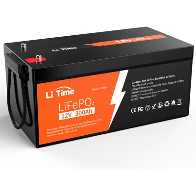 Litime 12v 300ah Lithium Lifepo4 Batterie 2,560w Puissance 15,000+ Cycle Profond - Publicité Litime 12v 300ah Lithium Lifepo4 Batterie 2,560w Puissance 15,000+ Cycle Profond - Publicité