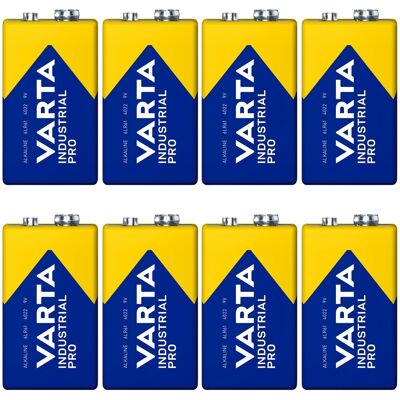 8x Piles Alcalines 6lr61 9 V 580 Mah Varta Industrial - Publicité 8x Piles Alcalines 6lr61 9 V 580 Mah Varta Industrial - Publicité