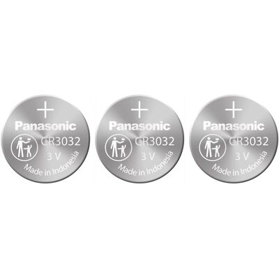 Panasonic - CR3032 - Lot de 3 - Pile bouton - Batterie - Publicité Panasonic - CR3032 - Lot de 3 - Pile bouton - Batterie - Publicité