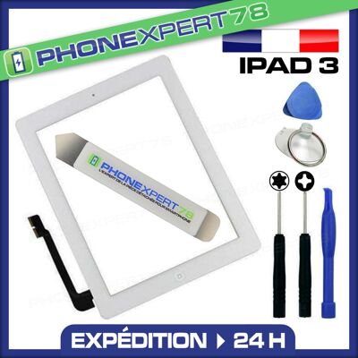 Sans Marque Ecran Vitre Tactile Complète Blanche Pour Ipad 3 Blanc + Outils Et Ilame Pro - Publicité Sans Marque Ecran Vitre Tactile Complète Blanche Pour Ipad 3 Blanc + Outils Et Ilame Pro - Publicité