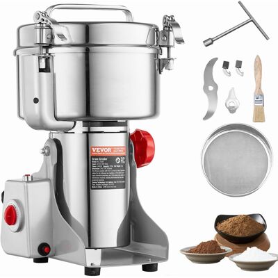 Vevor Moulin À Épices Commercial 2500 G Moulin À Grains Électrique Haute Vitesse - Publicité Vevor Moulin À Épices Commercial 2500 G Moulin À Grains Électrique Haute Vitesse - Publicité