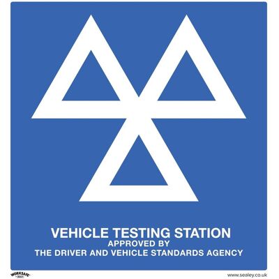 Sealey Avertissement Sécurité Signe - Mot Test Station - Aluminium Composé - Publicité Sealey Avertissement Sécurité Signe - Mot Test Station - Aluminium Composé - Publicité