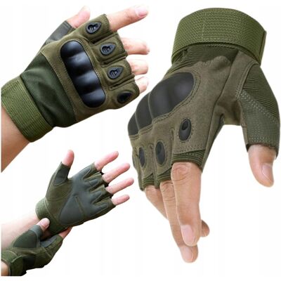 Sans Marque Gants Tactiques Rembourrés Sans Doigts, Protection Des Articulations, L - Publicité Sans Marque Gants Tactiques Rembourrés Sans Doigts, Protection Des Articulations, L - Publicité