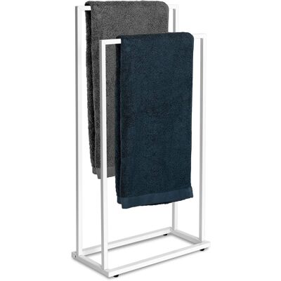 Sans Marque Porte-Serviettes Gesi À 2 Niveaux, Blanc - Publicité Sans Marque Porte-Serviettes Gesi À 2 Niveaux, Blanc - Publicité