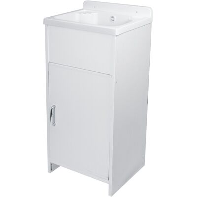 Negrari Bac À Laver Avec Meuble Compact En Pvc Blanc 42x34 Cm Mod. Rocco - Publicité Negrari Bac À Laver Avec Meuble Compact En Pvc Blanc 42x34 Cm Mod. Rocco - Publicité