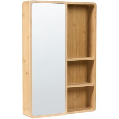 Beliani Armoire De Toilette Murale En Bois De Bambou 61x41cm Miroir Porte Coulissante - Publicité Beliani Armoire De Toilette Murale En Bois De Bambou 61x41cm Miroir Porte Coulissante - Publicité