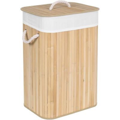 Gockowiak Panier À Linge En Bambou, 1 Compartiment, Naturel - Publicité Gockowiak Panier À Linge En Bambou, 1 Compartiment, Naturel - Publicité