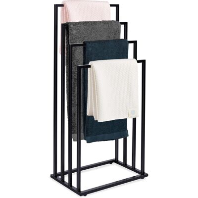 Sans Marque Porte-Serviettes Neli À 4 Niveaux, Noir - Publicité Sans Marque Porte-Serviettes Neli À 4 Niveaux, Noir - Publicité