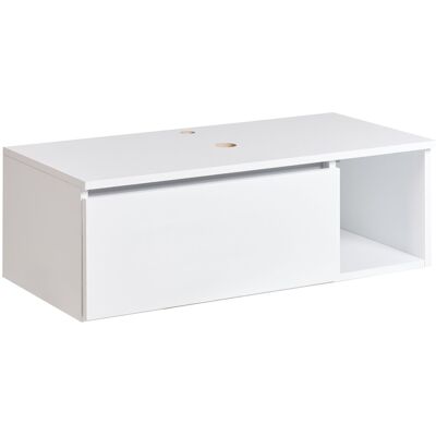 Beliani Meuble De Lavabo Suspendu Façade Cannelée Avec 2 Étagères 80 X 40 Cm Blanc Rupan - Publicité Beliani Meuble De Lavabo Suspendu Façade Cannelée Avec 2 Étagères 80 X 40 Cm Blanc Rupan - Publicité