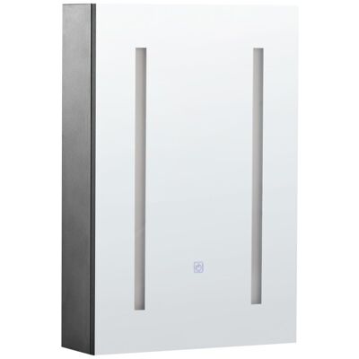Armoire Miroir de Salle de Bain Beliani Noir - Murale, LED, 40x60cm - Publicité Armoire Miroir de Salle de Bain Beliani Noir - Murale, LED, 40x60cm - Publicité